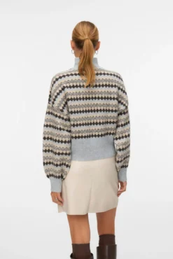 Jersey estampado con cuello alto