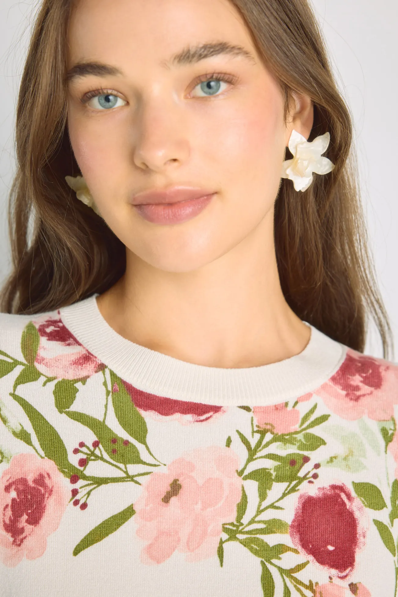 Jersey estampado cuello redondo