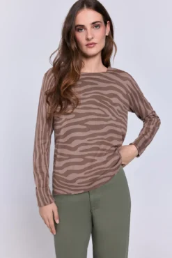 Jersey estampado cuello redondo