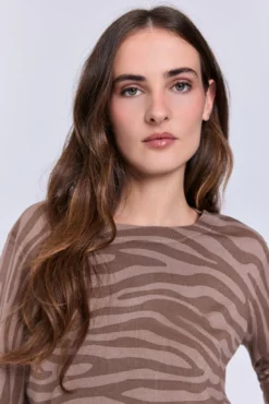 Jersey estampado cuello redondo