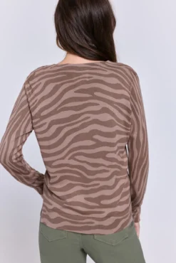 Jersey estampado cuello redondo