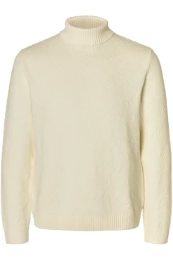 Jersey estructura cuello alto 100% algodón orgánico
