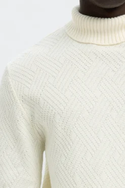 Jersey estructura cuello alto 100% algodón orgánico