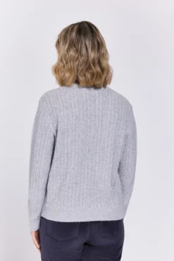 Jersey estructura trenzas cuello caja