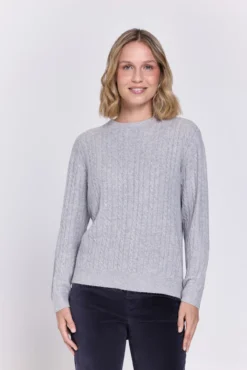 Jersey estructura trenzas cuello caja