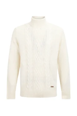 Jersey lana cables cuello alto