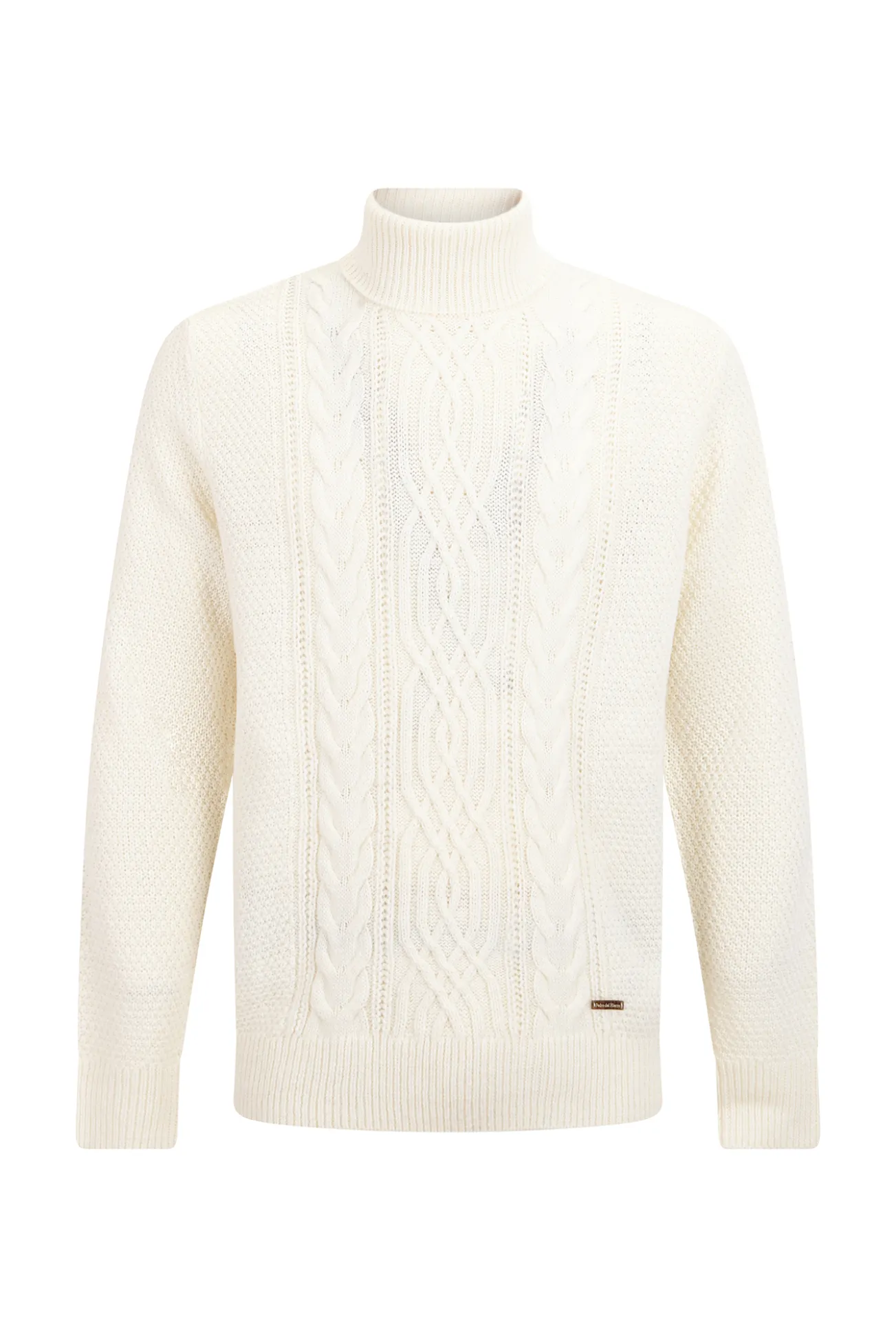 Jersey lana cables cuello alto
