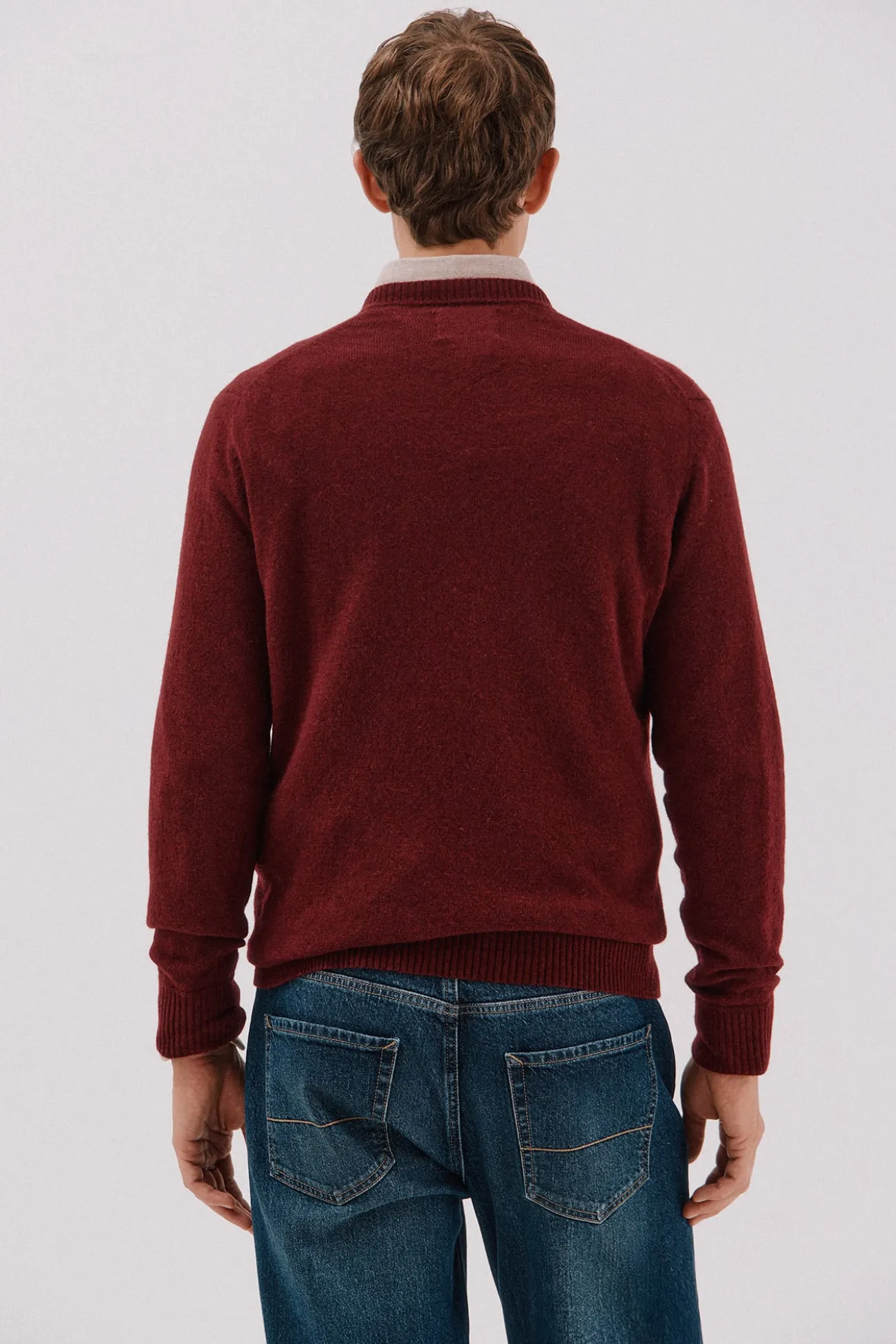 Jersey lana lambswool cuello pico