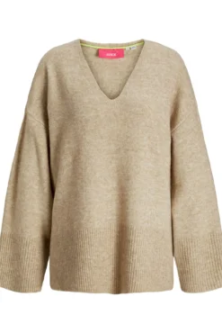 Jersey liso con cuello pico