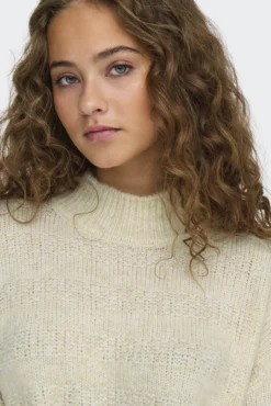 Jersey liso de cuello alto
