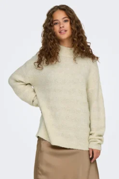 Jersey liso de cuello alto