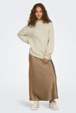 Jersey liso de cuello alto