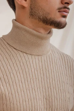Jersey Nudos Cuello Vuelto