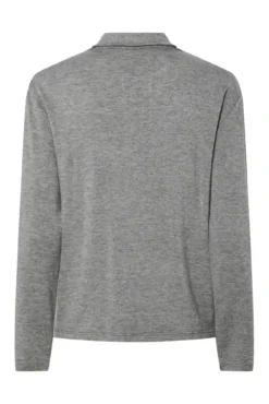 Jersey punto estilo polo para mujer