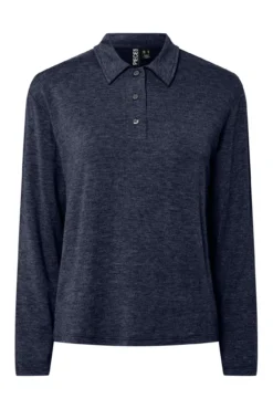 Jersey punto estilo polo para mujer