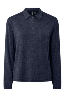 Jersey punto estilo polo para mujer