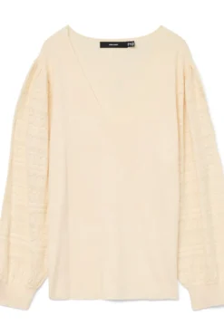 Jersey punto manga encaje talla grande