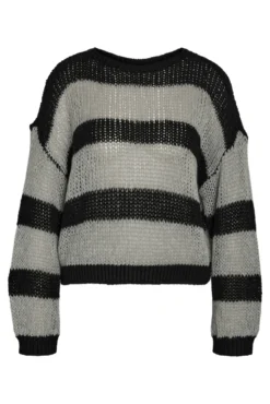 Jersey rayado de manga larga y escote redondo