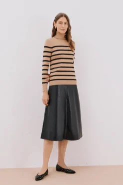 Jersey rayas cuello vuelto