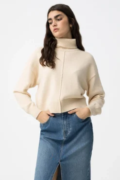 Jersey Relaxed con Costura Frontal