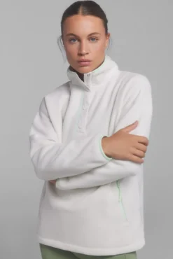 Jersey tejido polar blanco