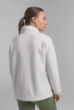 Jersey tejido polar blanco