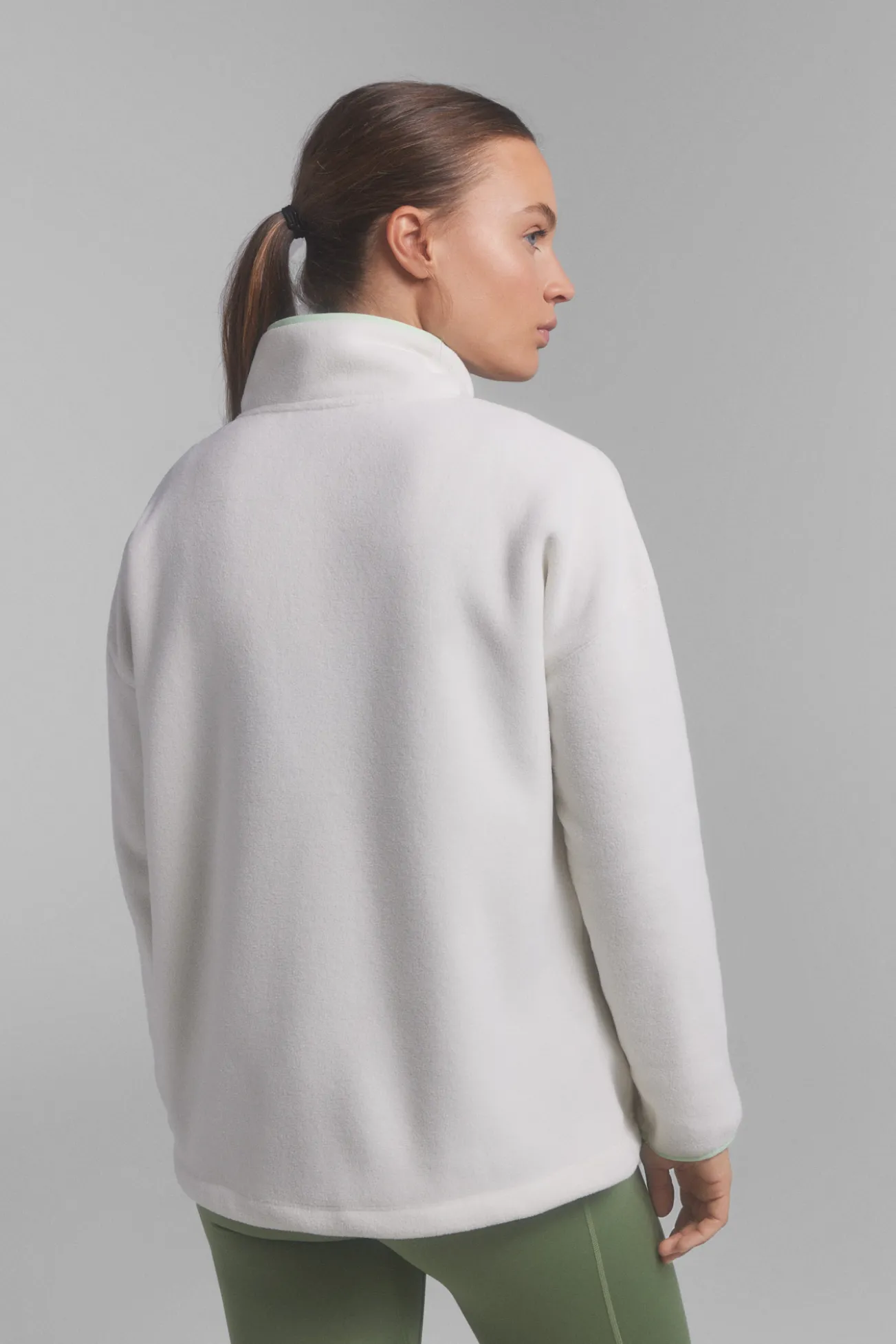 Jersey tejido polar blanco