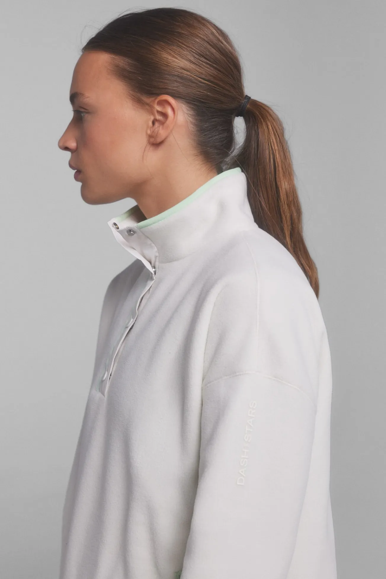 Jersey tejido polar blanco