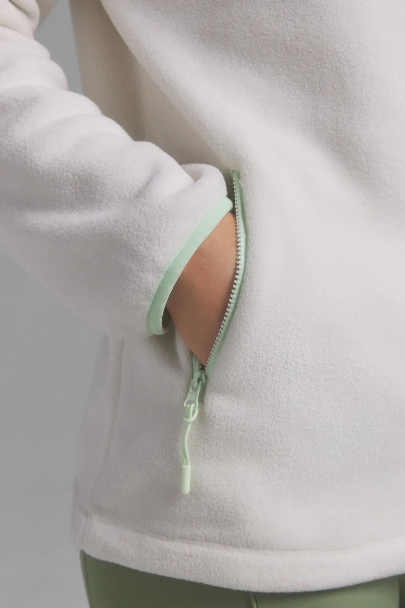 Jersey tejido polar blanco