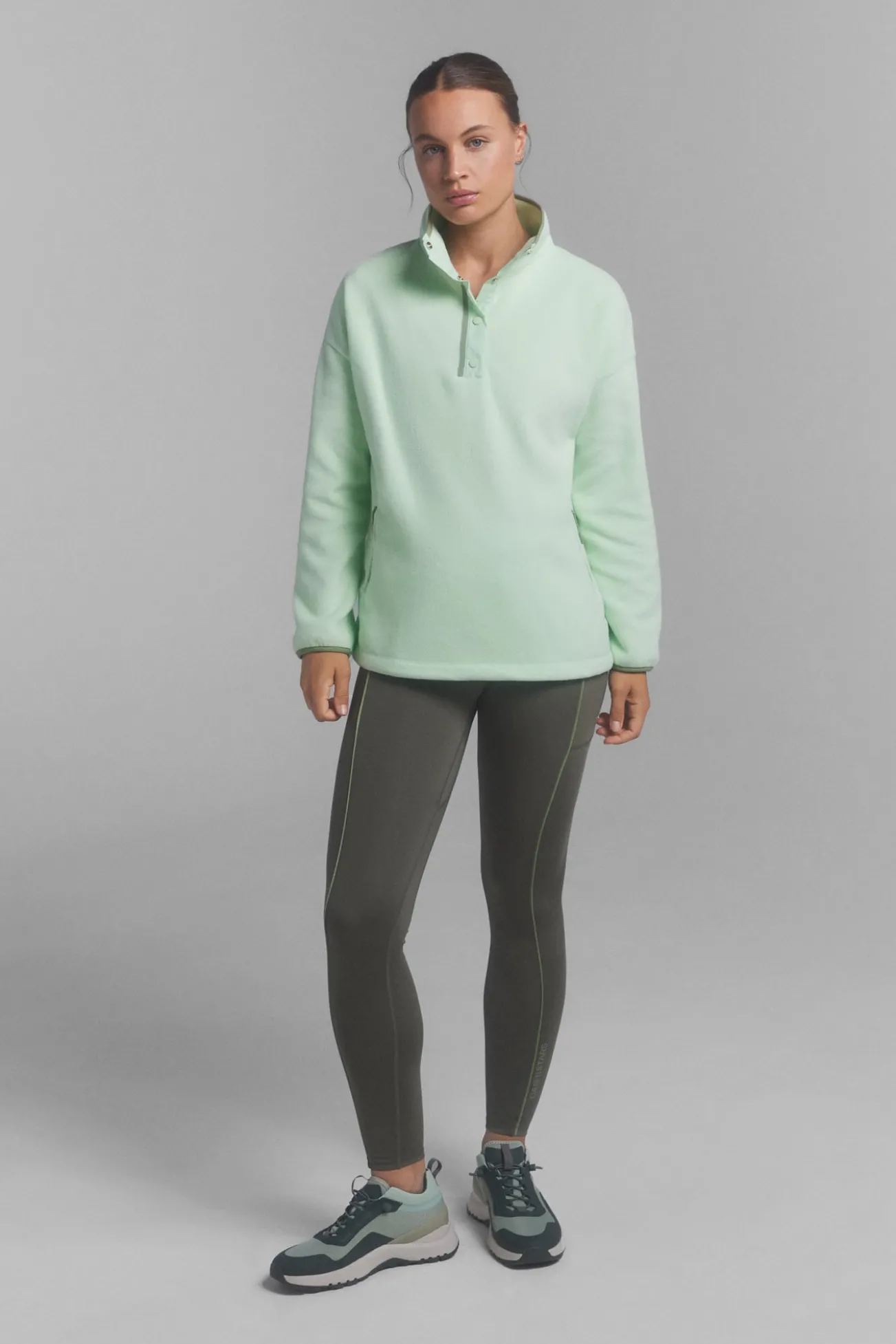 Jersey tejido polar verde