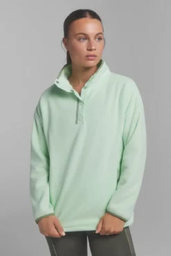 Jersey tejido polar verde