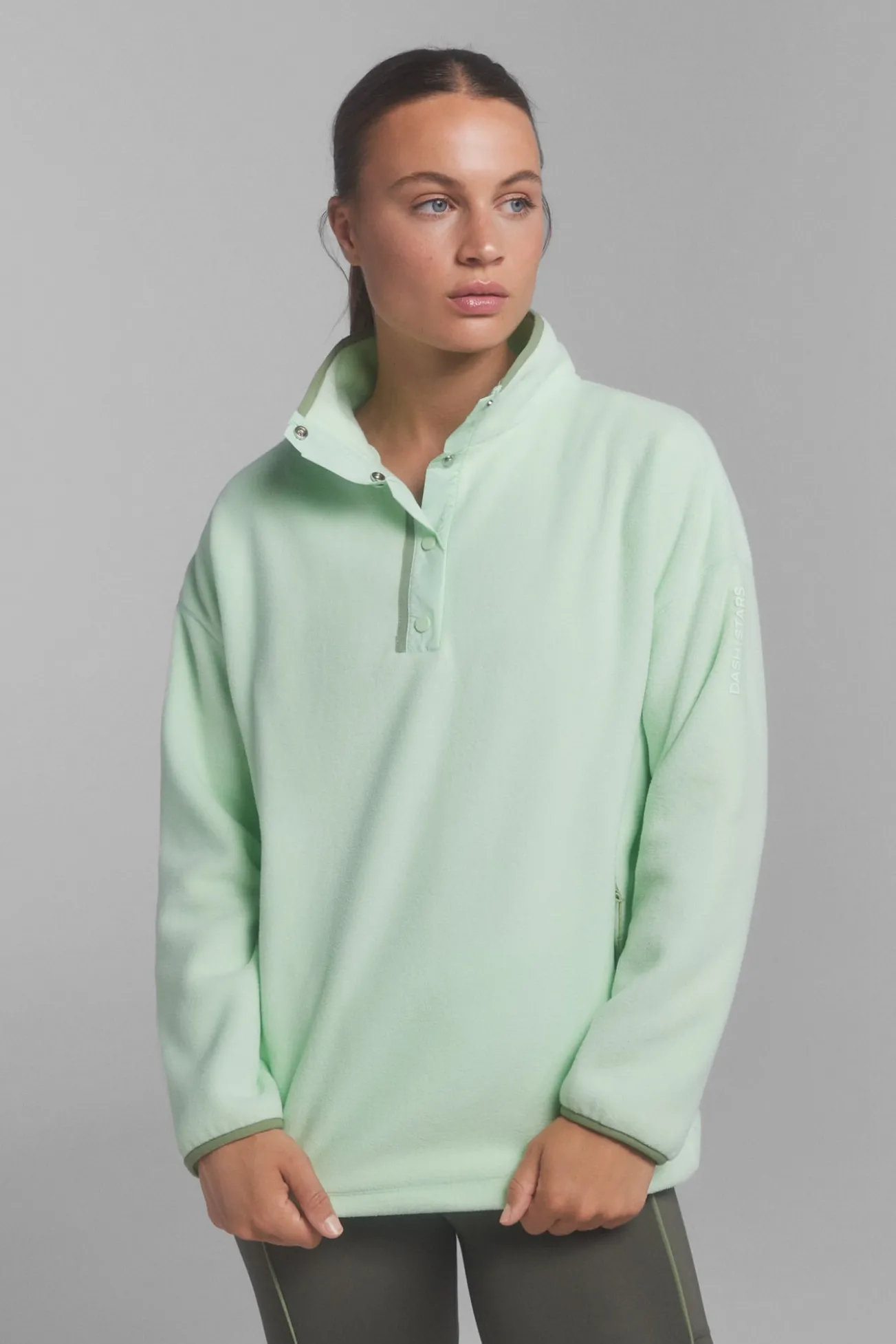 Jersey tejido polar verde