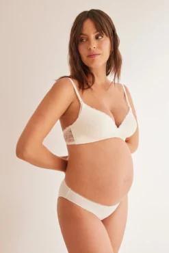 LOVELY Sujetador 'maternity' triangular encaje blanco