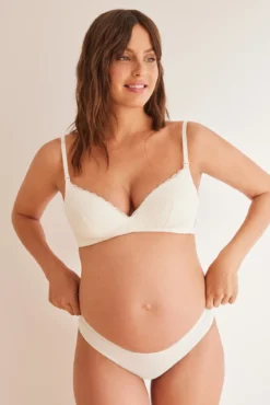 LOVELY Sujetador 'maternity' triangular encaje blanco