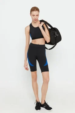 Malla ciclista detalle azul