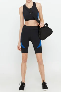 Malla ciclista detalle azul