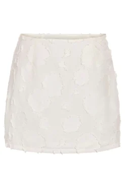 Minifalda blanca textura
