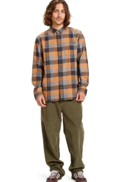 Motherfly Plaid - Camisa de manga larga para hombre