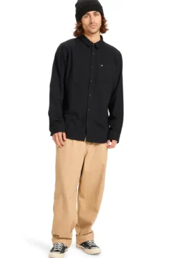 Motherfly Solid - Camisa de manga larga para hombre