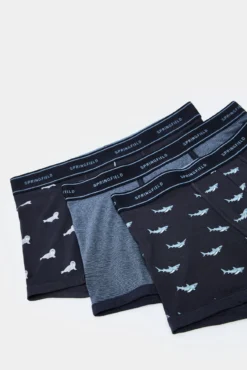 Pack 3 boxers animales marinos