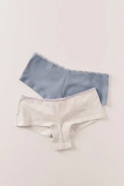 Pack 2 bragas boxer algodón azul gris