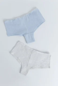 Pack 2 bragas bóxer azul, gris