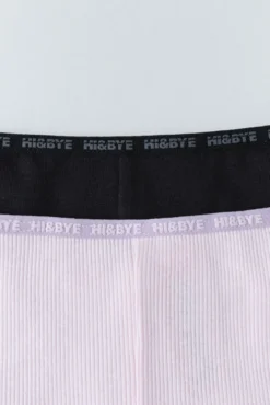 Pack 2 bragas bóxer negro, rosa