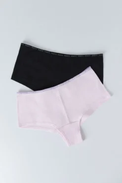 Pack 2 bragas bóxer negro, rosa