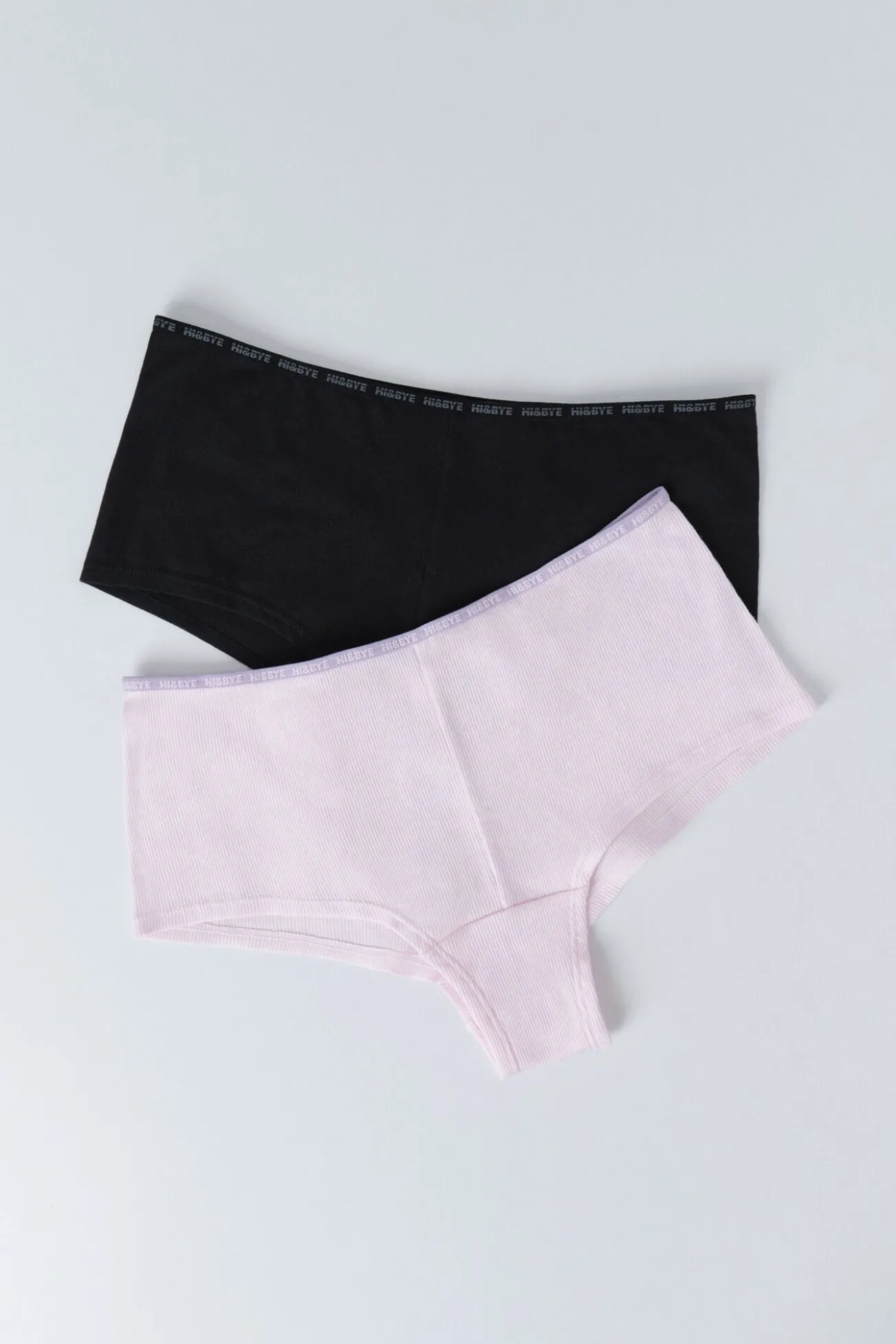 Pack 2 bragas bóxer negro, rosa