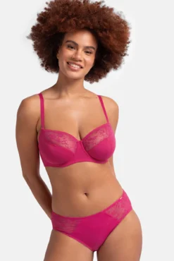 Pack 2 bragas hipster encaje rosa y nude