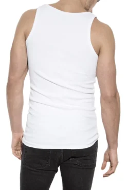 Pack 2 camisetas sin mangas de algodón orgánico blancas