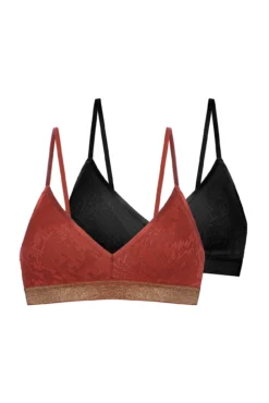 Pack de 2 bralettes de lúrex