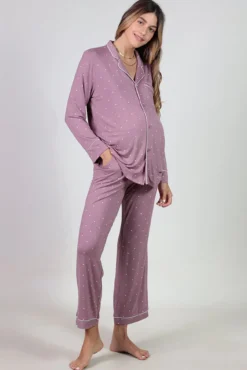 Pack pijama con corazones premamá