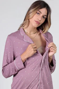 Pack pijama con corazones premamá